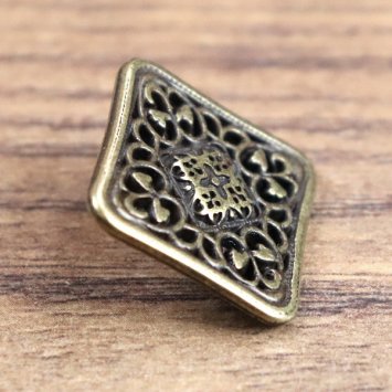 Preview: 20 x 20 x 2 mm Ornament Platte, durchbrochen, AM